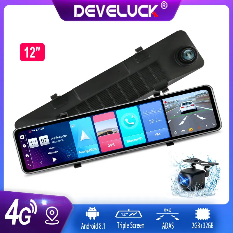 Android 8.1 12" Car DVR 3 split Touch Square IPS Screen Dash cam Rear View Camera 4G+Wifi Rearview mirror Backup cameras 2G+32G
Android 8.1 12" Car DVR 3 split Touch Square IPS Screen Dash cam Rear View Camera 4G+Wifi Rearview mirror Backup cameras 2G+32G