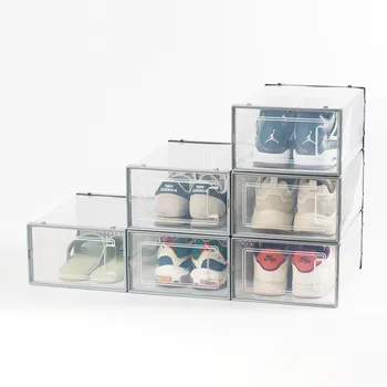 2/4/6Pcs Transparent Shoe Box Thickened Dustproof Shoes Storage Boxes Flip Drawer Box Superimposed Combination Shoe Cabinet
2/4/6Pcs Transparent Shoe Box Thickened Dustproof Shoes Storage Boxes Flip Drawer Box Superimposed Combination Shoe Cabinet