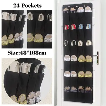 Door Hanging Shoe Storage Bag 24 Pocket Non-Woven Fabric Solid Color Shoes Rack Bag Multi-purpose Shoe Organizer With 3 Hooks
Door Hanging Shoe Storage Bag 24 Pocket Non-Woven Fabric Solid Color Shoes Rack Bag Multi-purpose Shoe Organizer With 3 Hooks