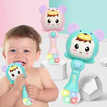 LED Glowing Hand Rattle Music Sand Hammer Soft Teether Development Baby Toy light will change with the rhythm
LED Glowing Hand Rattle Music Sand Hammer Soft Teether Development Baby Toy light will change with the rhythm