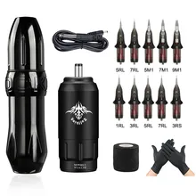 New Wireless Tattoo Machine Kit DC Interface Permanent Makeup Tattoo Pen Kit with Cartridge Needles for Tattoo Body Art
New Wireless Tattoo Machine Kit DC Interface Permanent Makeup Tattoo Pen Kit with Cartridge Needles for Tattoo Body Art