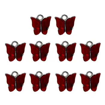 

Flatfoosie 10Pcs/set New Fashion Butterfly Accessories Delicate Elegant 8 Colors for Jewelry Making DIY Earrings Necklaces