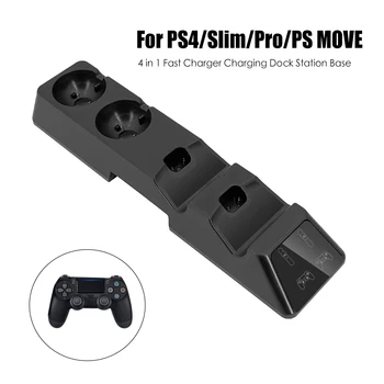 Gamepad Charger Plastic Controller Charger 4 Charging Dock Station Stand with Status Display Screen for PS4/Slim/Pro/PS MOVE
Gamepad Charger Plastic Controller Charger 4 Charging Dock Station Stand with Status Display Screen for PS4/Slim/Pro/PS MOVE