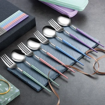 Antibacterial stainless steel tableware chopsticks spoon single-pack portable tableware three-piece chopsticks box set
Antibacterial stainless steel tableware chopsticks spoon single-pack portable tableware three-piece chopsticks box set