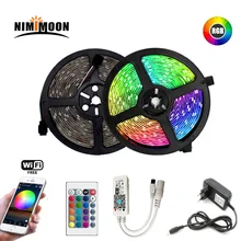 RGB LED قطاع 5 متر 10 متر 15 متر إضاءة مقاومة للماء ضوء النيون 2835 DC12V 60 المصابيح/متر الشريط تحكم محول(China)