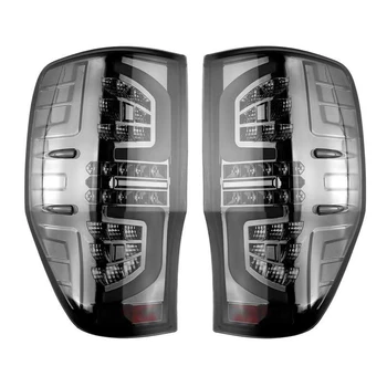 

DHBH-1Pair Rear Tail Lights Lamp for Ford Ranger PX T6 MK2 XL XLT XLS Wildtrak AT Smoked LED