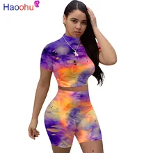 HAOOHU Women Tie Dye Hole Print Sport Two Piece Set Mini Tee Tops Knee Length Jogger Pants Suit Tracksuit Matching Set Outfits
HAOOHU Women Tie Dye Hole Print Sport Two Piece Set Mini Tee Tops Knee Length Jogger Pants Suit Tracksuit Matching Set Outfits