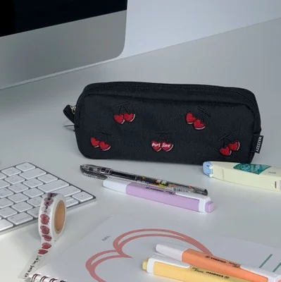 ins South Korea's new cherry embroidery pencil case storage bag large capacity stationery bag portable test pencil case
ins South Korea's new cherry embroidery pencil case storage bag large capacity stationery bag portable test pencil case