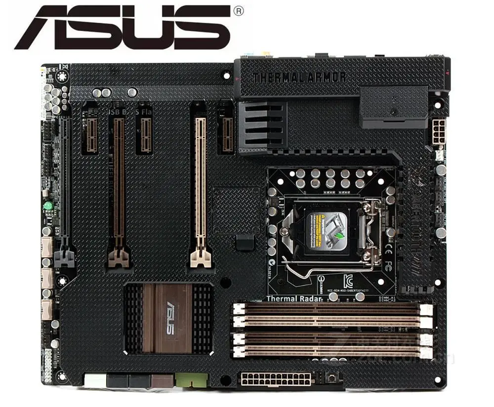 Для ASUS SABERTOOTH Z77 оригинальная материнская плата DDR3 LGA 1155 USB2.0 USB3.0 32 ГБ для 22/32nm ЦП б/у
