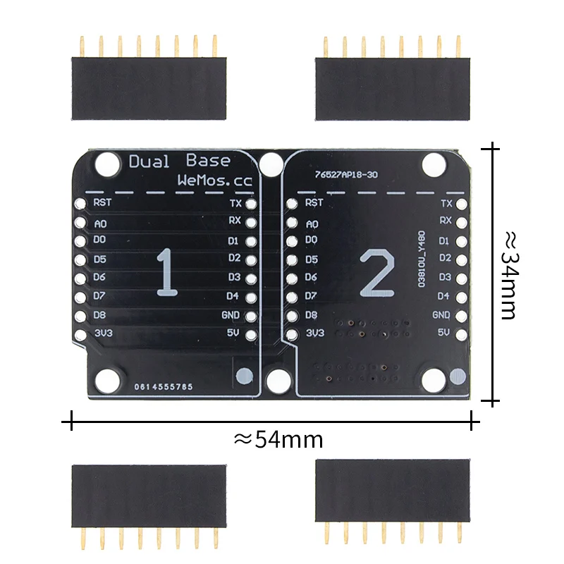 Двойной разъем двойное основание щит для WeMos D1 Mini NodeMCU ESP8266 Diy PCB Плата