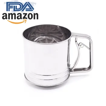 Baking Appliances Flour Sifter Stainless Steel Hand-Held Semi-automatic Large Size Sieve 
Baking Appliances Flour Sifter Stainless Steel Hand-Held Semi-automatic Large Size Sieve