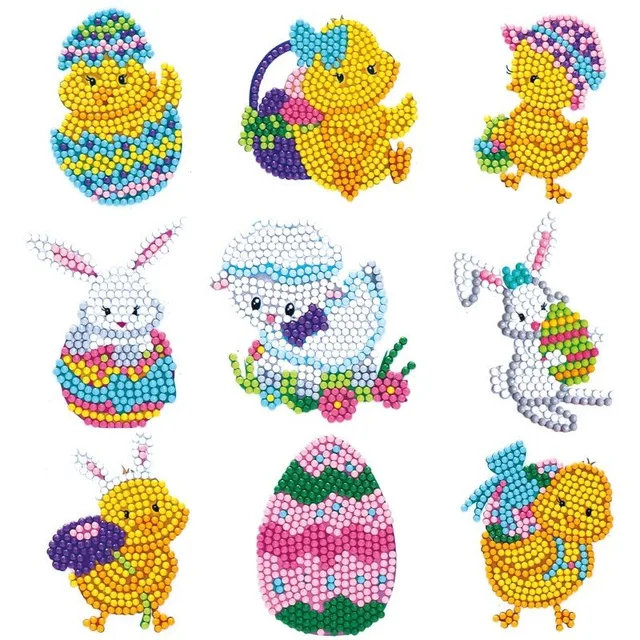 DIY Diamond Painting Cartoon Cute animals Children Round Sticker Double-sided For Cup Book Phone Decore | Дом и сад