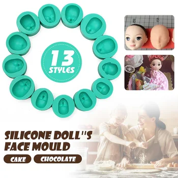 13Pcs DIY Dolls Face Heads Mold Sugarcraft Cake Decorating Fondant Set Graduation Cake Decorating Chocolate Silicone Mold
13Pcs DIY Dolls Face Heads Mold Sugarcraft Cake Decorating Fondant Set Graduation Cake Decorating Chocolate Silicone Mold