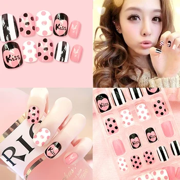 24pcs Artificial Fake NailsDIY Manicure Decoration False Nails Stickers Black Stripe And 1pc Nail Glue Nail Art Decoration TSLM1
24pcs Artificial Fake NailsDIY Manicure Decoration False Nails Stickers Black Stripe And 1pc Nail Glue Nail Art Decoration TSLM1