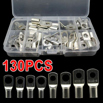 130pcs Tube Terminals Welding Lug Ring Cable Crimp Connectors Electrical Wire Butt Connectors Kits Accessories
130pcs Tube Terminals Welding Lug Ring Cable Crimp Connectors Electrical Wire Butt Connectors Kits Accessories