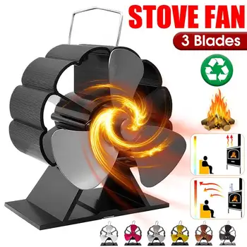 Black Stove Fan 3 Blade Fireplace Fan Heat Powered komin Wood Burner Eco Fan Friendly Quiet Home Efficient Heat Distribution 
Black Stove Fan 3 Blade Fireplace Fan Heat Powered komin Wood Burner Eco Fan Friendly Quiet Home Efficient Heat Distribution