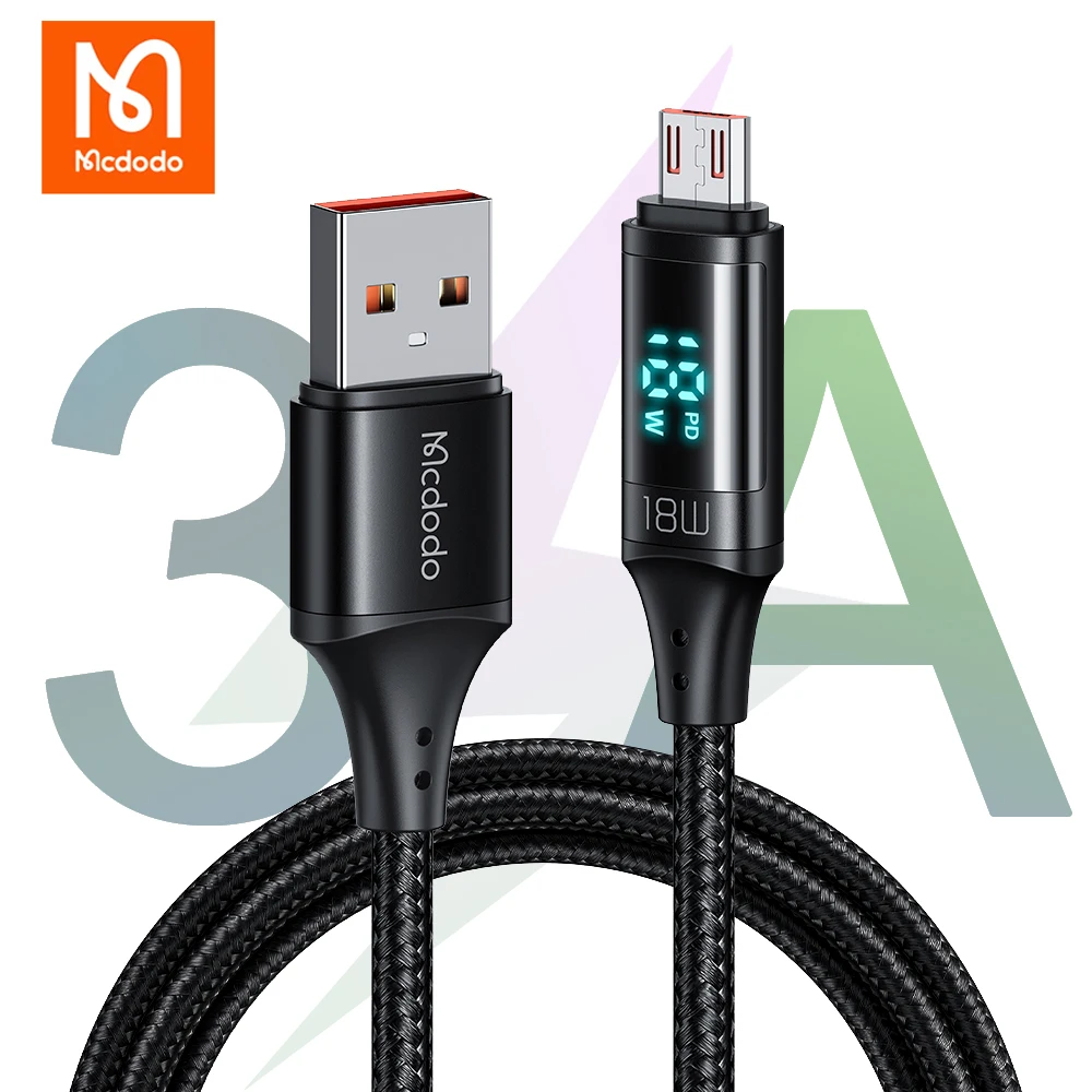 Mcdodo USB Micro 3A Fast Charger Cable For Xiaomi HUAWEI VIVO Android Phone Charging Digital Display Cord Data Transmission Wire
Mcdodo USB Micro 3A Fast Charger Cable For Xiaomi HUAWEI VIVO Android Phone Charging Digital Display Cord Data Transmission Wire