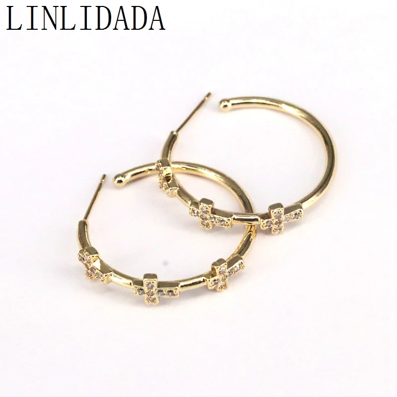 6Pair Big Cross Hoop Earrings For Women Round Gold Earrings CZ Cubic Zirconia Copper Simple Jewelry Gifts
6Pair Big Cross Hoop Earrings For Women Round Gold Earrings CZ Cubic Zirconia Copper Simple Jewelry Gifts