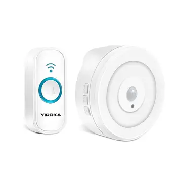 Wireless Doorbell kit Door Chime with PIR Plug-in Receiver Automatic Sensor Night Light 58 Melody 4 Volume Levels LED Indicator
Wireless Doorbell kit Door Chime with PIR Plug-in Receiver Automatic Sensor Night Light 58 Melody 4 Volume Levels LED Indicator
