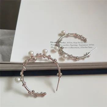 RUIYI Real 925 Sterling Silver Women New Valued Wedding Jewelry Earrings Female Delicate Branch Circle Shape Pearl Hoop Earrings
RUIYI Real 925 Sterling Silver Women New Valued Wedding Jewelry Earrings Female Delicate Branch Circle Shape Pearl Hoop Earrings