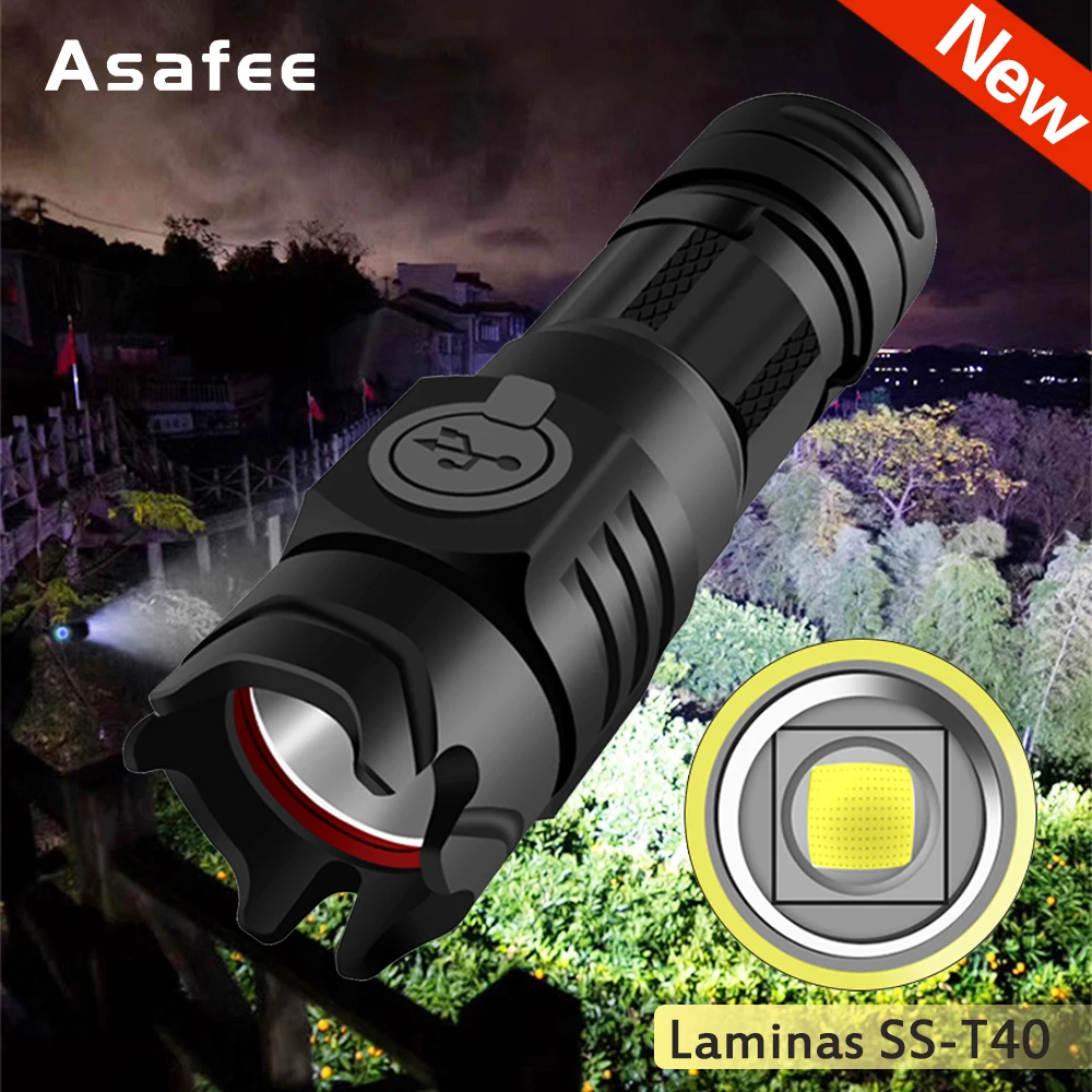 Tactical LED Flashlight Mini Torch USB Charging Lantern T40 LED Hunting Camping Lamp Torch Lights Lanternas Work Lamp Flashlight
Tactical LED Flashlight Mini Torch USB Charging Lantern T40 LED Hunting Camping Lamp Torch Lights Lanternas Work Lamp Flashlight
