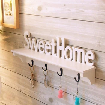 1Pc "Sweet Home" Shelves Hat Key Holders 4 Hooks Storage Shelf Hanging Hooks Wall Mounted Rack Home Holder Storage Hanger Home
1Pc "Sweet Home" Shelves Hat Key Holders 4 Hooks Storage Shelf Hanging Hooks Wall Mounted Rack Home Holder Storage Hanger Home