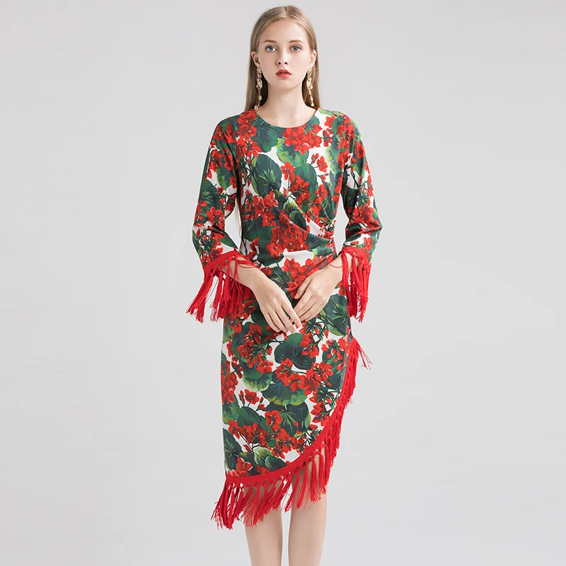 VERDEJULIAY Runway Autumn Dress 2020 Fashion Summer New Designer Red Tassel Flower Print Irregular Draped Long Dress Vestidos
VERDEJULIAY Runway Autumn Dress 2020 Fashion Summer New Designer Red Tassel Flower Print Irregular Draped Long Dress Vestidos