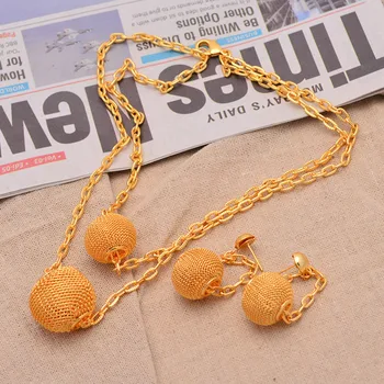 Wando 24K Dubai Bead Gold color jewelry sets for women African bridal wedding gifts party round Necklace earrings sets jewelry
Wando 24K Dubai Bead Gold color jewelry sets for women African bridal wedding gifts party round Necklace earrings sets jewelry