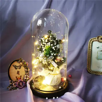 Christmas Tree Rose In Flask Ornaments Decoration Artificial Flowers In Glass LED Light For Christma Birthday Valentine's Day
Christmas Tree Rose In Flask Ornaments Decoration Artificial Flowers In Glass LED Light For Christma Birthday Valentine's Day
