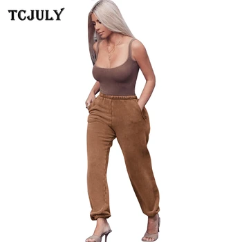 TCJULY Autumn Winter 2019 Thicken Fleeced Sweatpants Women Elastic Waist Solid Casual Trousers Streetwear Warm Slim Jogger Pants
TCJULY Autumn Winter 2019 Thicken Fleeced Sweatpants Women Elastic Waist Solid Casual Trousers Streetwear Warm Slim Jogger Pants
