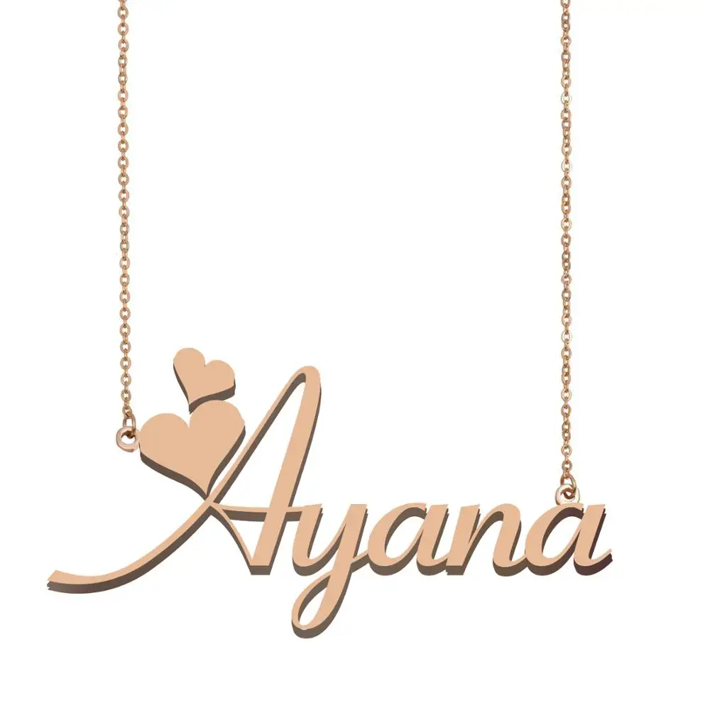 

Ayana Name Necklace Custom Nameplate Pendant for Women Girls Best Friends Birthday Wedding Christmas Mother Days Gift