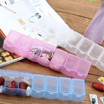 1pc 7 Grids 1 Week Pill Box Splitter Plastic Medicine Holder Portable Travel Tablet Container Storage Box Sundries Organizer
1pc 7 Grids 1 Week Pill Box Splitter Plastic Medicine Holder Portable Travel Tablet Container Storage Box Sundries Organizer