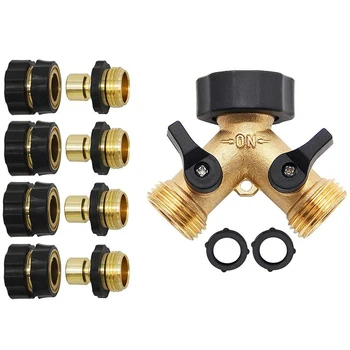 3/4 Inch Garden Water Pipe Joint Quick Connector Set, Garden Hose Distributor 2 Way, Y-Type Brass Garden Hose Adapter
3/4 Inch Garden Water Pipe Joint Quick Connector Set, Garden Hose Distributor 2 Way, Y-Type Brass Garden Hose Adapter