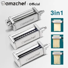 AMZCHEF 3-in-1 Pasta Roller & Cutter Set Attachment DT-A-3 for Kitchenaid Noodle Spaghetti Maker Accessories, Stainless Steel
AMZCHEF 3-in-1 Pasta Roller & Cutter Set Attachment DT-A-3 for Kitchenaid Noodle Spaghetti Maker Accessories, Stainless Steel