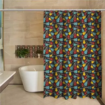 Guitar Odorless Waterproof Shower Curtain Antique Wooden Acoustic Guitars Illustration Folk Country Music Flamenco Retro Style
Guitar Odorless Waterproof Shower Curtain Antique Wooden Acoustic Guitars Illustration Folk Country Music Flamenco Retro Style