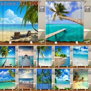 2020 Sunny Beach Printed Fabric Shower Curtains douchegordijn Sea Scenery Bath Screen Waterproof Products Bathroom with 12 Hooks
2020 Sunny Beach Printed Fabric Shower Curtains douchegordijn Sea Scenery Bath Screen Waterproof Products Bathroom with 12 Hooks