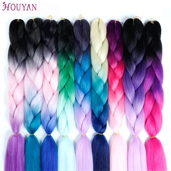 Three/Two 100g Tone Colored Crochet Braids Hair Synthetic Ombre Jumbo Braiding Hair Extensions for Black Women HOUYAN
Three/Two 100g Tone Colored Crochet Braids Hair Synthetic Ombre Jumbo Braiding Hair Extensions for Black Women HOUYAN