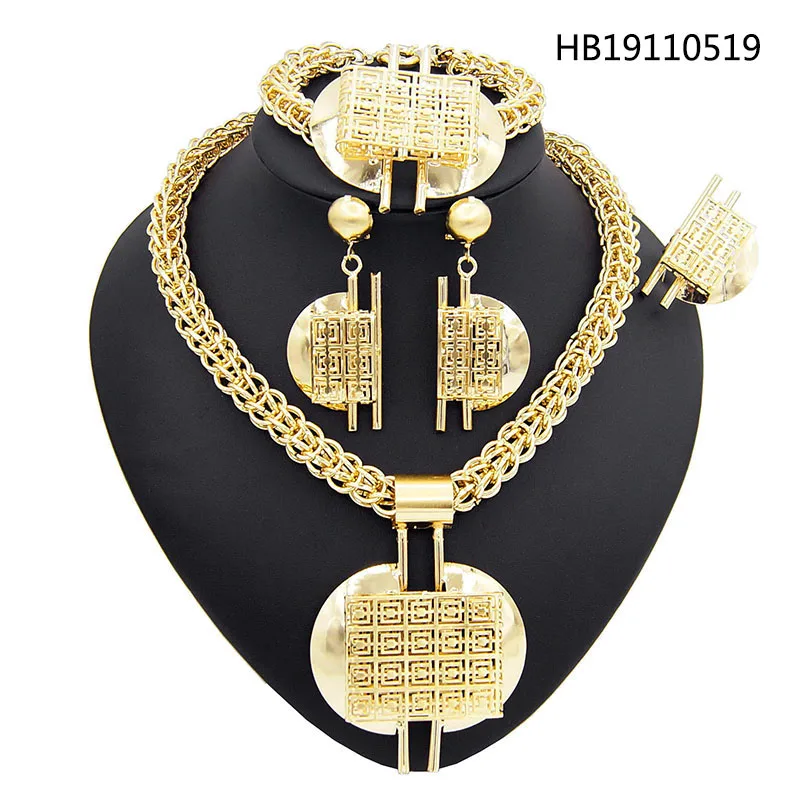 Yulaili Classic Dubai Gold Jewelry Sets African Bridal Big Pendant Necklace Earrings Bracelet Ring for Women Ethiopia Jewelry 
Yulaili Classic Dubai Gold Jewelry Sets African Bridal Big Pendant Necklace Earrings Bracelet Ring for Women Ethiopia Jewelry