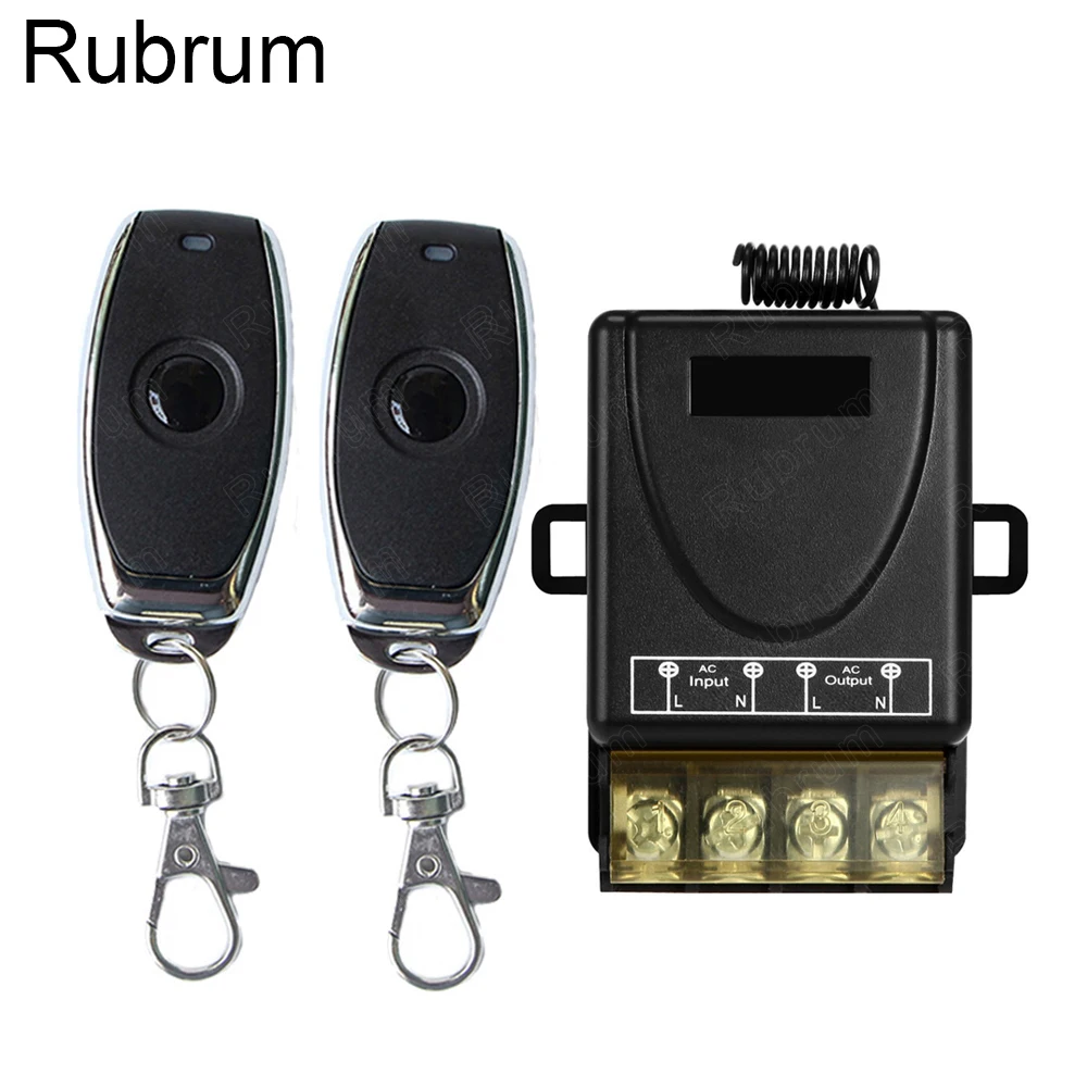 Rubrum Wireless 433 MHz AC 220V 30A Relay RF Remote Control Switch & 433MHz 1CH Remote Transmitter For Water Pump Factory Motor
Rubrum Wireless 433 MHz AC 220V 30A Relay RF Remote Control Switch & 433MHz 1CH Remote Transmitter For Water Pump Factory Motor