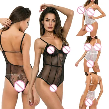 Women Sexy Lingerie Sleepwear Lace Underwear Teddy One Piece Bodysuit Bandage Nightwear Nightwear Perspective Backless Jumpsuit 
Women Sexy Lingerie Sleepwear Lace Underwear Teddy One Piece Bodysuit Bandage Nightwear Nightwear Perspective Backless Jumpsuit