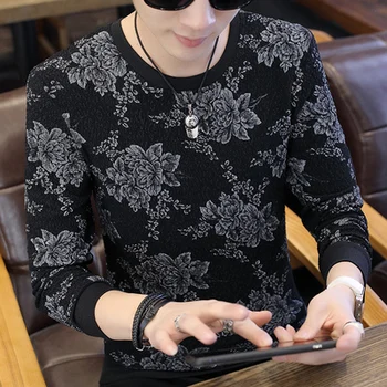 New men's casual color matching letter round neck long-sleeved T-shirt bottoming shirt
New men's casual color matching letter round neck long-sleeved T-shirt bottoming shirt