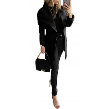 Office Lady Open Stitch with Sashes Feminine Slim Woolen Blends Winter Elegant Warm Wool Jackets Long Coats Women Overcoat G1092
Office Lady Open Stitch with Sashes Feminine Slim Woolen Blends Winter Elegant Warm Wool Jackets Long Coats Women Overcoat G1092