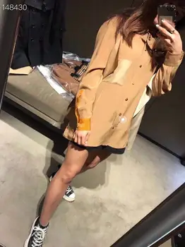 Women Luxury Design Vintage Silk Blouses Shirt Color Patchwork Ruffles High End Custom Runway Lapel Neck White / Apricot Blouses
Women Luxury Design Vintage Silk Blouses Shirt Color Patchwork Ruffles High End Custom Runway Lapel Neck White / Apricot Blouses