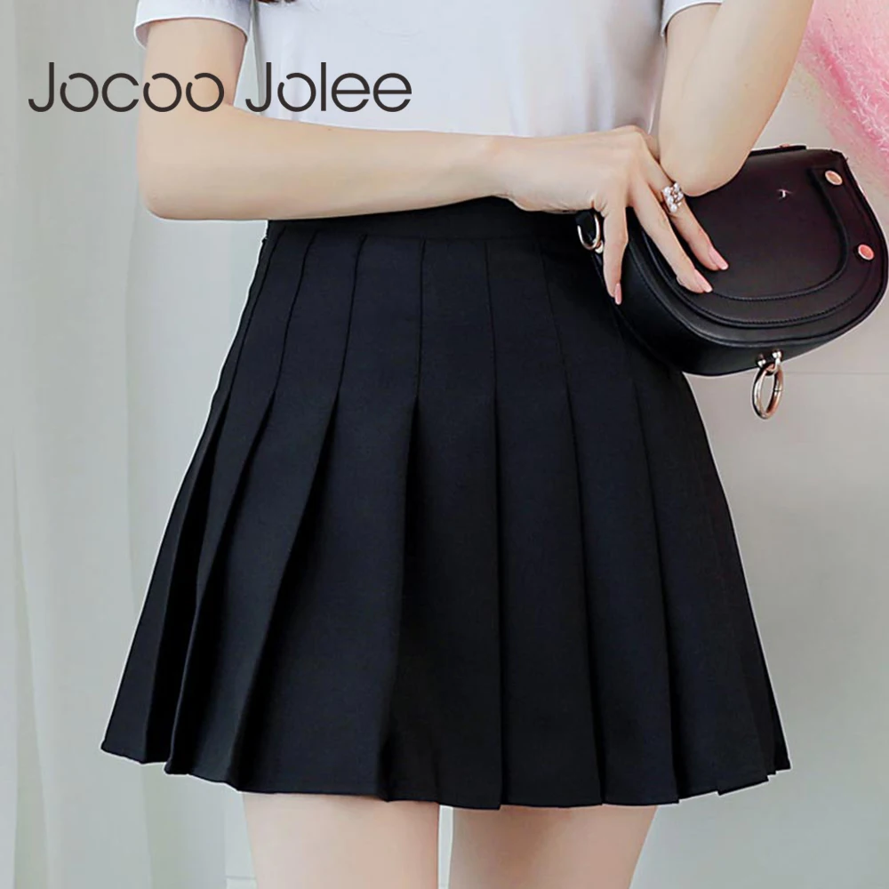 Женская плиссированная юбка Jocoo Jolee с высокой талией весна осень 2019 повседневные