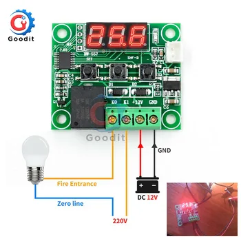 Digital Thermostat Temperature Controller W1209 DC 12V Regulator Thermoregulator Incubator NTC Sensor Meter Case heat cool temp
Digital Thermostat Temperature Controller W1209 DC 12V Regulator Thermoregulator Incubator NTC Sensor Meter Case heat cool temp