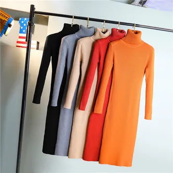 2020 Autumn And Winter Women Sweater Dress Classic Simple Solid Color Straight Side Slit Lapels Bottom Knit Pullovers DL002
2020 Autumn And Winter Women Sweater Dress Classic Simple Solid Color Straight Side Slit Lapels Bottom Knit Pullovers DL002