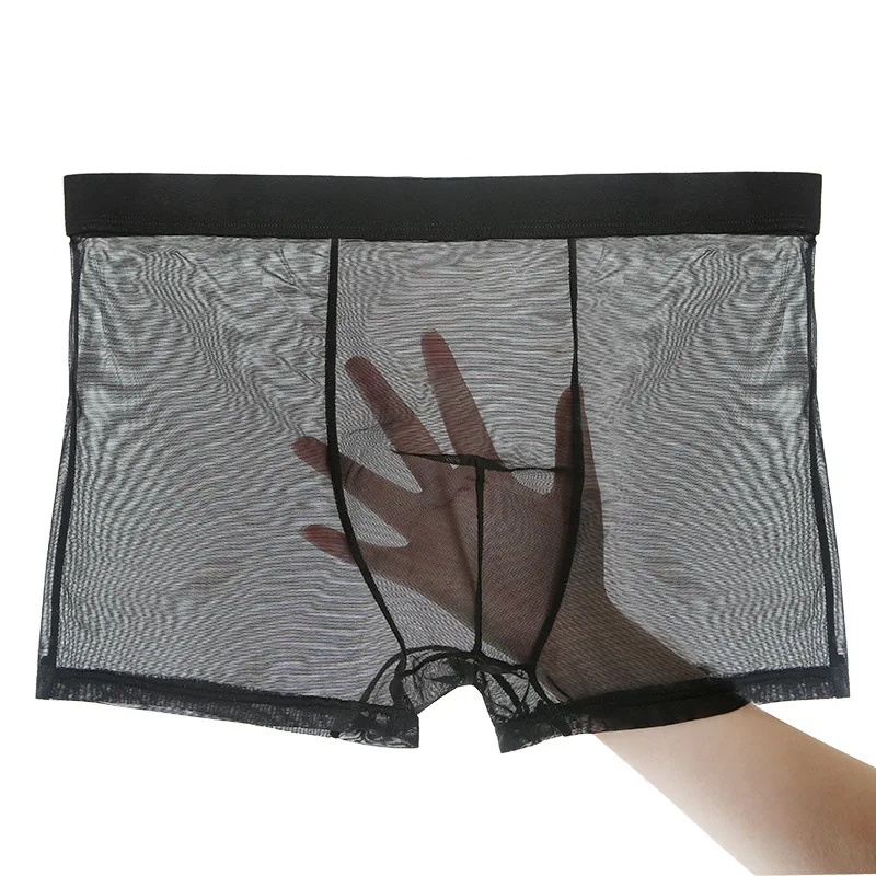New Lace Mesh Sexy Large Size Breathable Men Underwear Print Solid Color Thin Elastic Simplic Comfortable Male Boxer Brief B55
New Lace Mesh Sexy Large Size Breathable Men Underwear Print Solid Color Thin Elastic Simplic Comfortable Male Boxer Brief B55