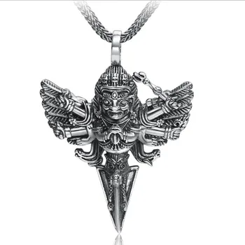 60cm 100% Real Pure 925 Sterling Silver Necklace 3MM Chain Men Gift Thai silver long Thai Idol Guard Pendant necklace
60cm 100% Real Pure 925 Sterling Silver Necklace 3MM Chain Men Gift Thai silver long Thai Idol Guard Pendant necklace