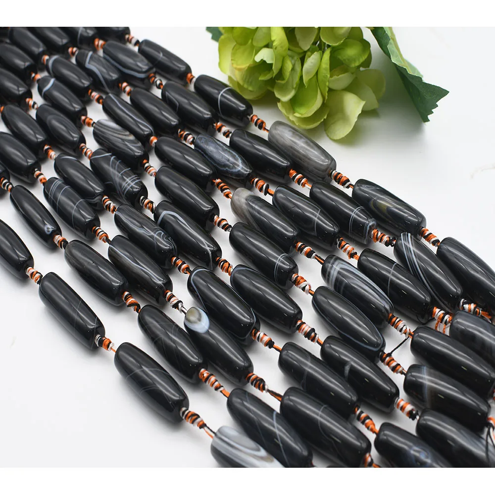 2strands/lot 40mmNatural Smooth Black stripe cylindrical Agate stone bead For DIY Bracelet Necklace Jewelry Making Strand 15"
2strands/lot 40mmNatural Smooth Black stripe cylindrical Agate stone bead For DIY Bracelet Necklace Jewelry Making Strand 15"