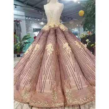 BGW 22510ht Unique Evening Dress Blush Color Deep V-back Sleeveless Sparkly Party Dress Curve Shape Golden Lace Floor Length
BGW 22510ht Unique Evening Dress Blush Color Deep V-back Sleeveless Sparkly Party Dress Curve Shape Golden Lace Floor Length